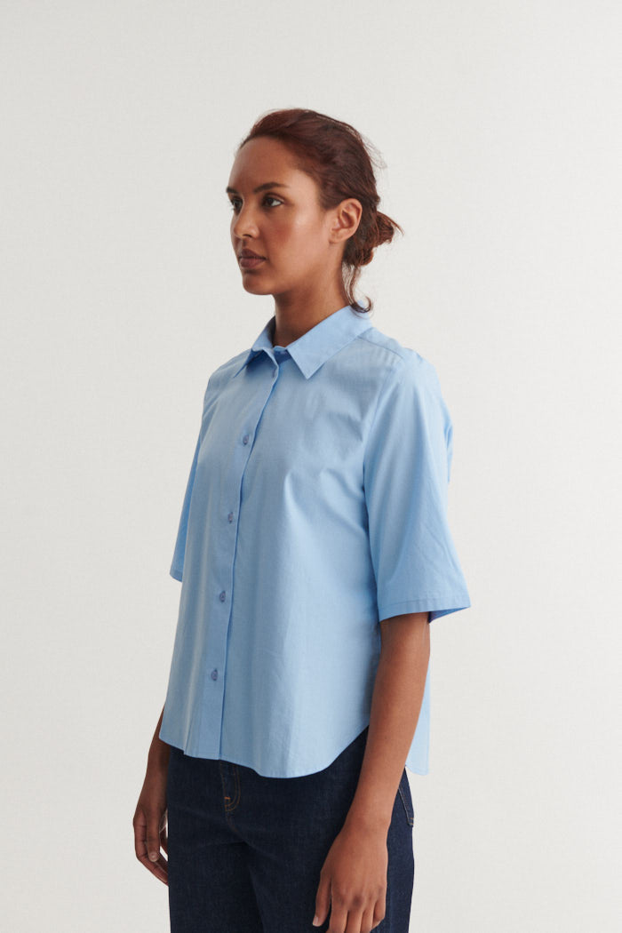 Basic Apparel Silje SS Shirt Shirts 772 Frozen fjord